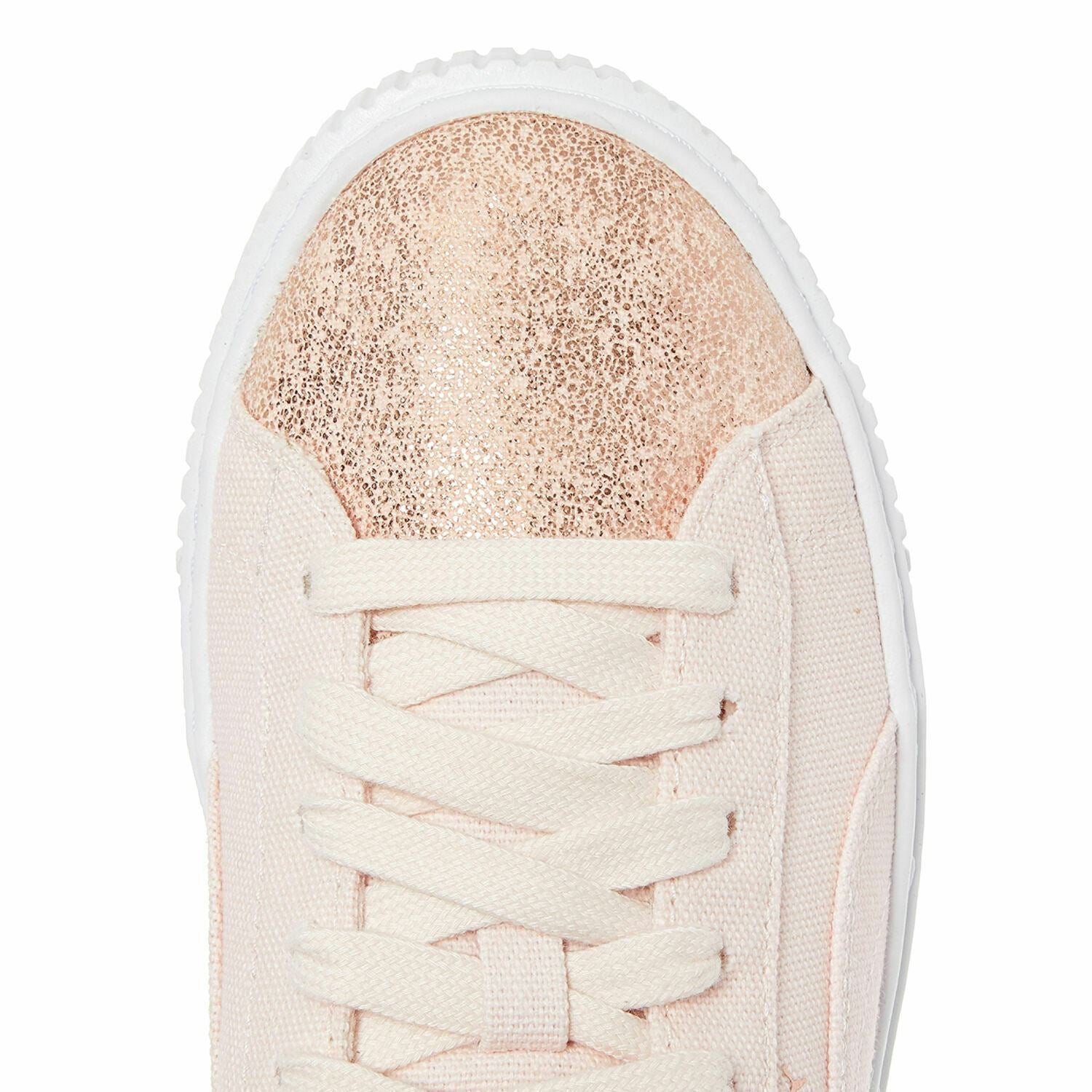 PUMA Women's Basket Platform Canvas Trainers, Pink/Rose Gold, size UK 5