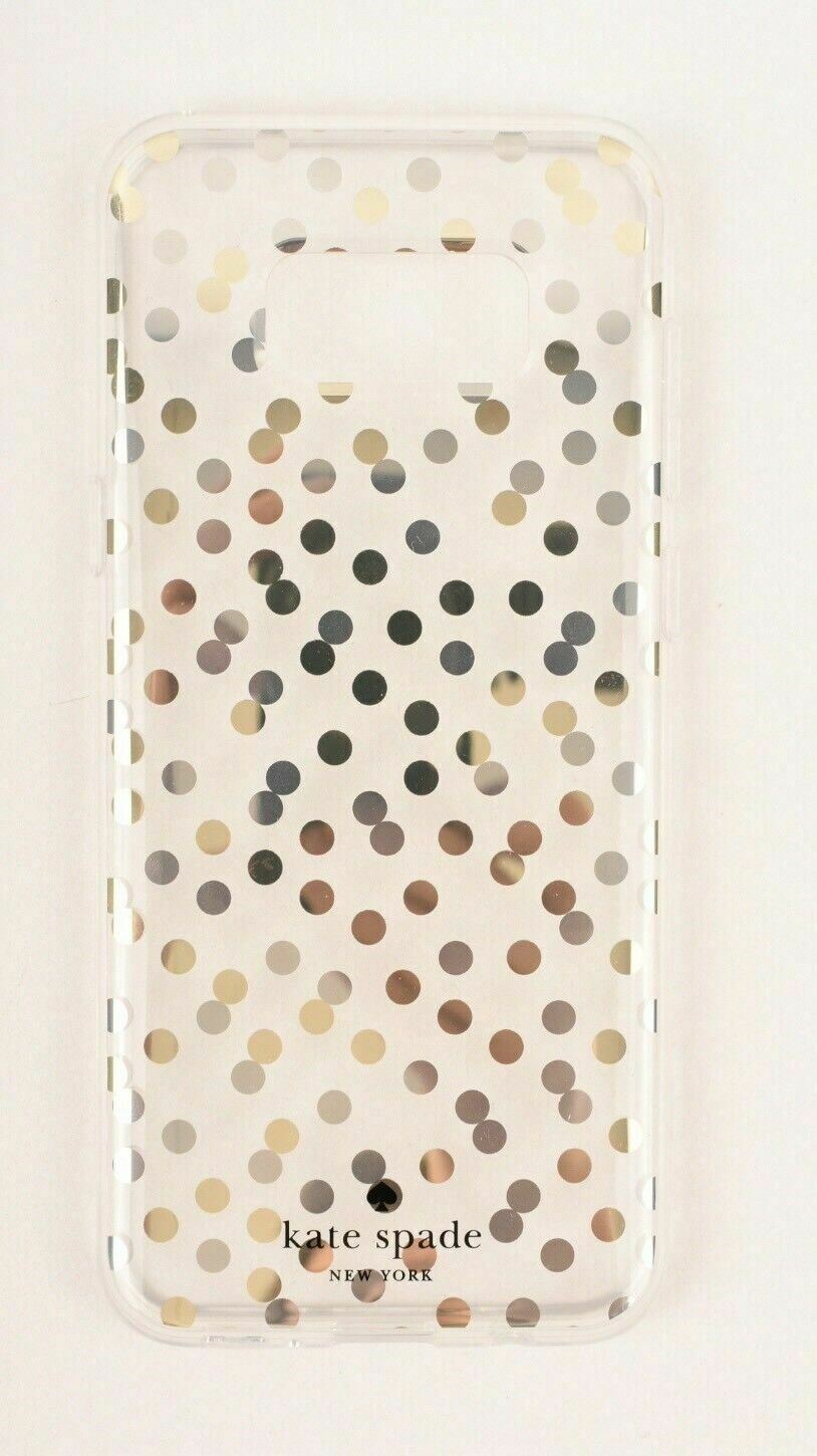 KATE SPADE Samsung Galaxy S8+ Protective Hardshell Case Cover, Clear/Dotted