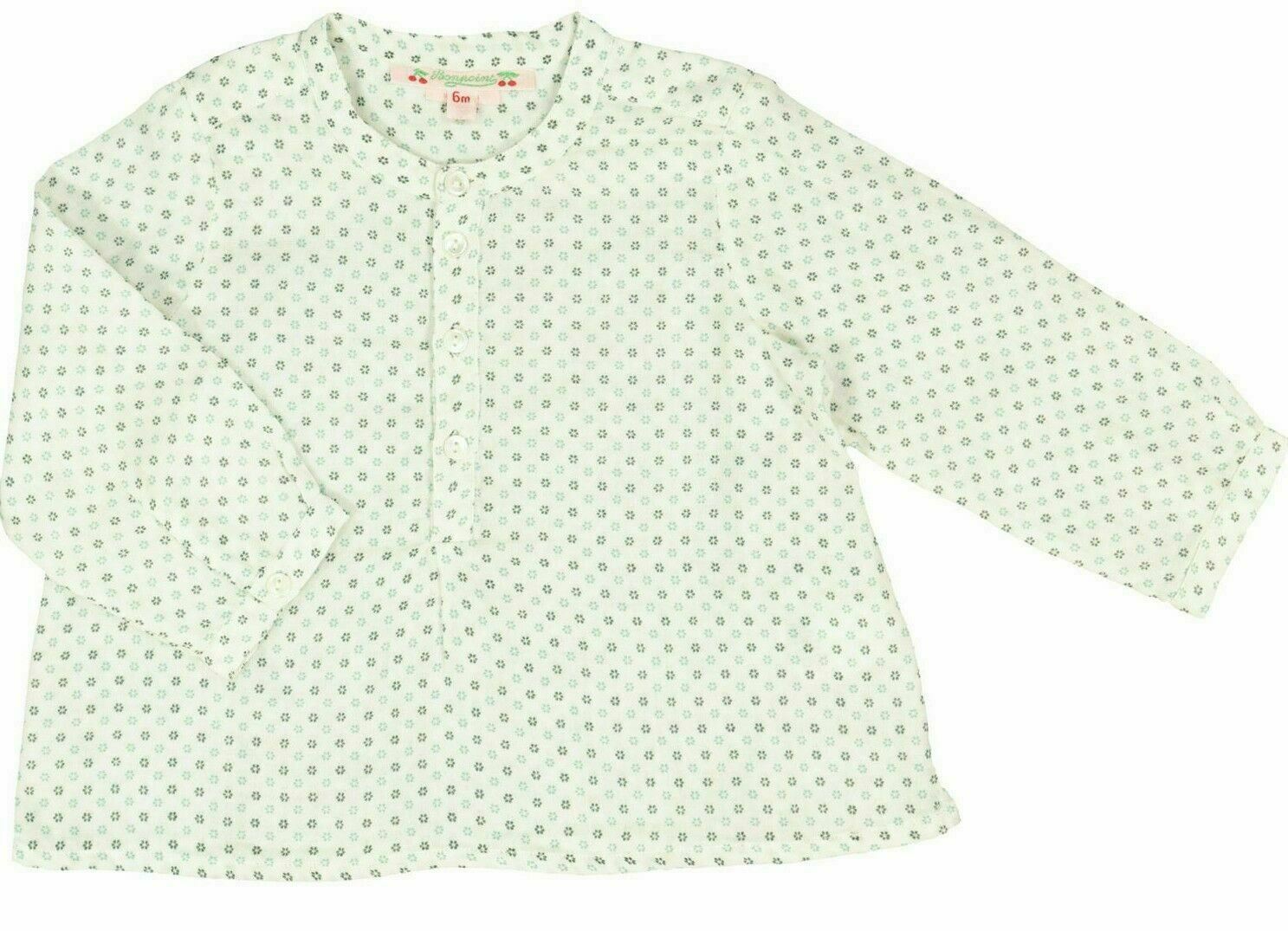 BONPOINT Baby Girls' Floral Dot Shirt Top, Cream/Multi, size 6 months