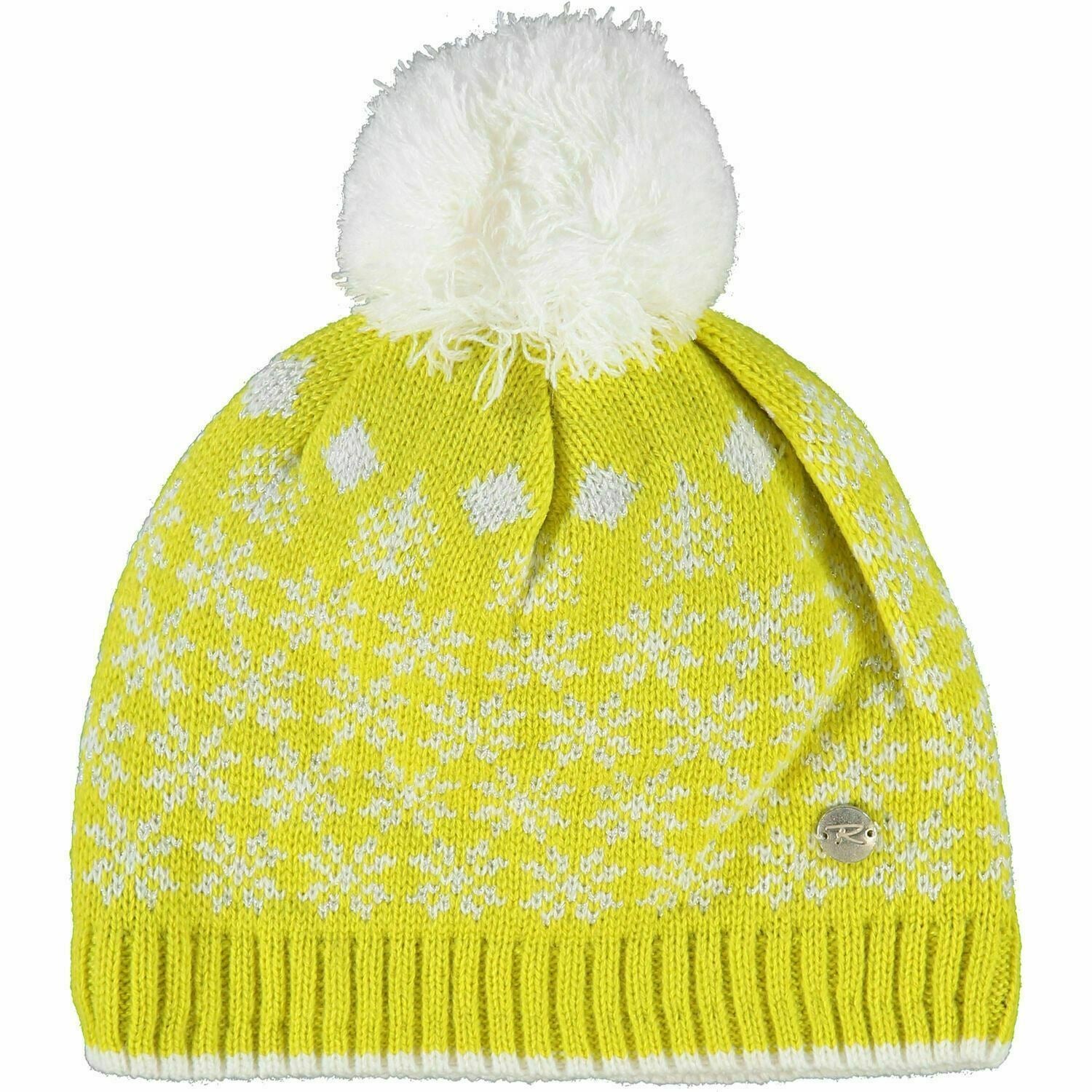 ROSIGNOL Girls' Kids' LILY Snowflake Bobble Beanie Hat, Yellow