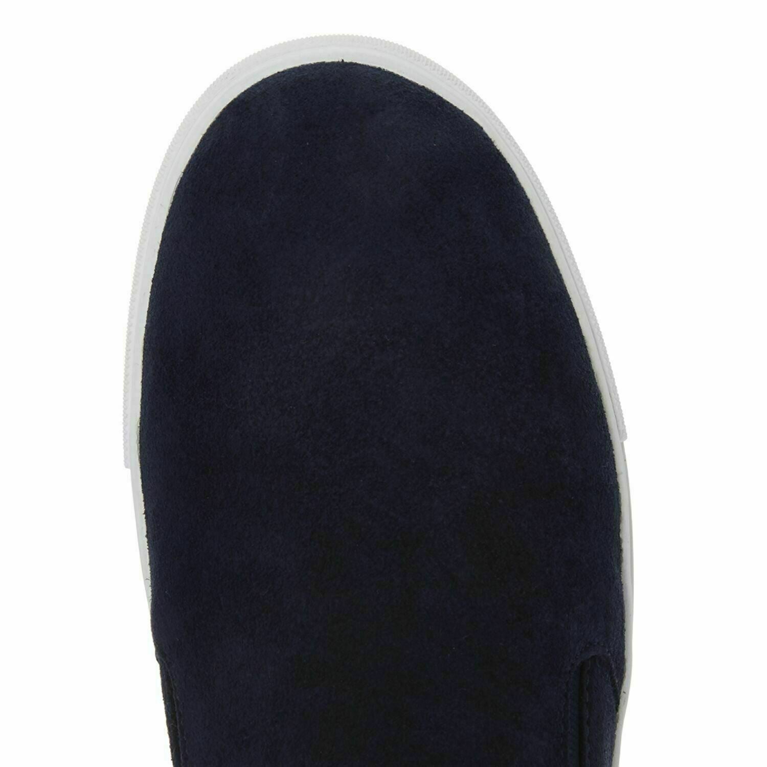 BROOKS BROTHERS Men's Dark Navy Suede Slip On Trainers, size UK 8