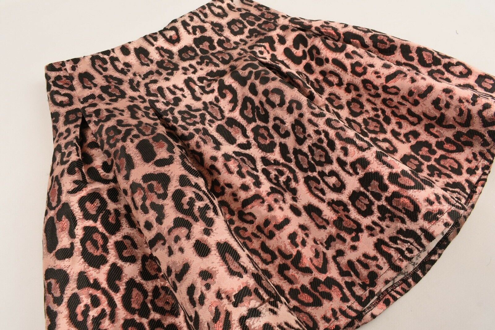 GUESS Women's Animal Print Full Skirt, Black/Pink, size W25