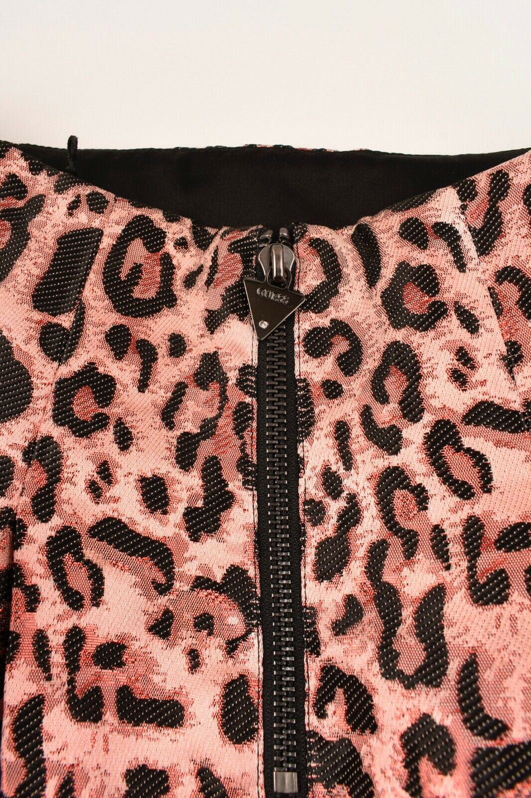 GUESS Women's Animal Print Full Skirt, Black/Pink, size W25