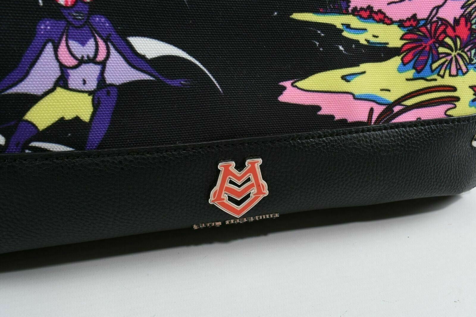 RARE !!! MOSCHINO - ALOHA Canvas Women's Tote Bag, Handbag, Black/Multi