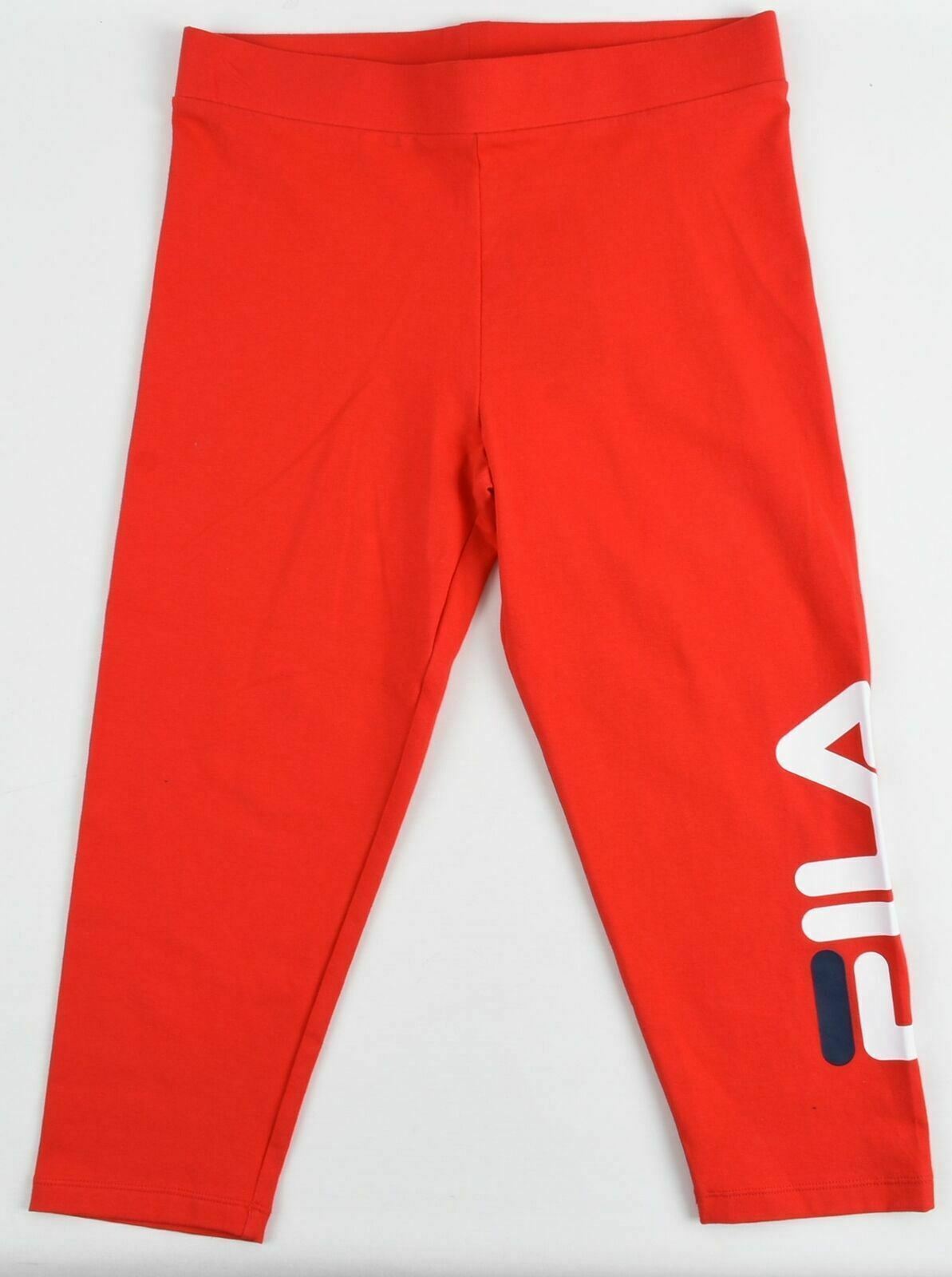 FILA Girl's Chinese Red Capri Leggings- childs Size M