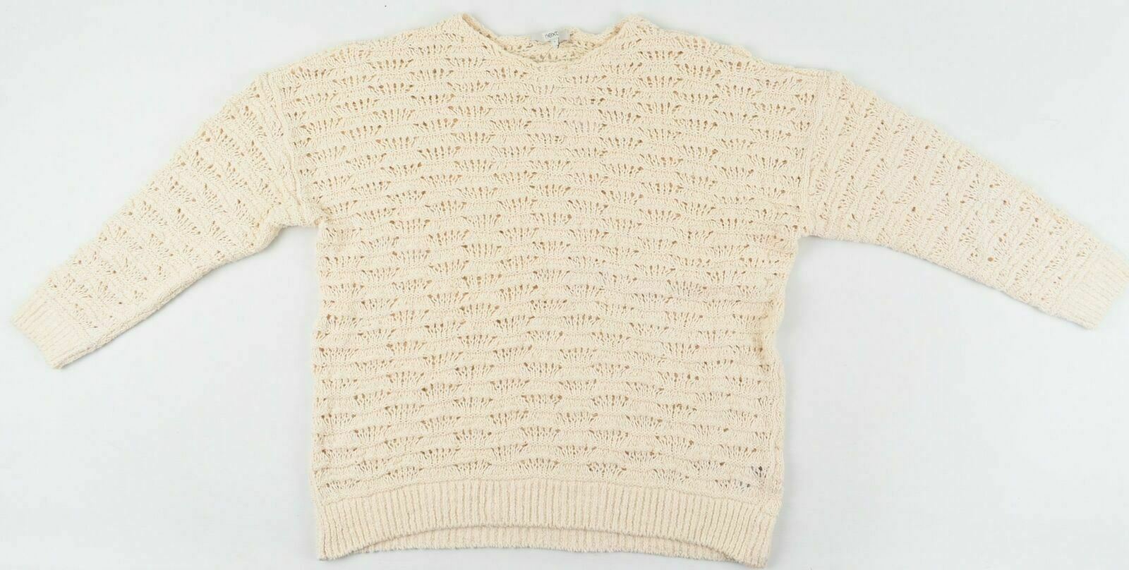 NEXT Women's Cream Knitted Pullover Jumper- Size L