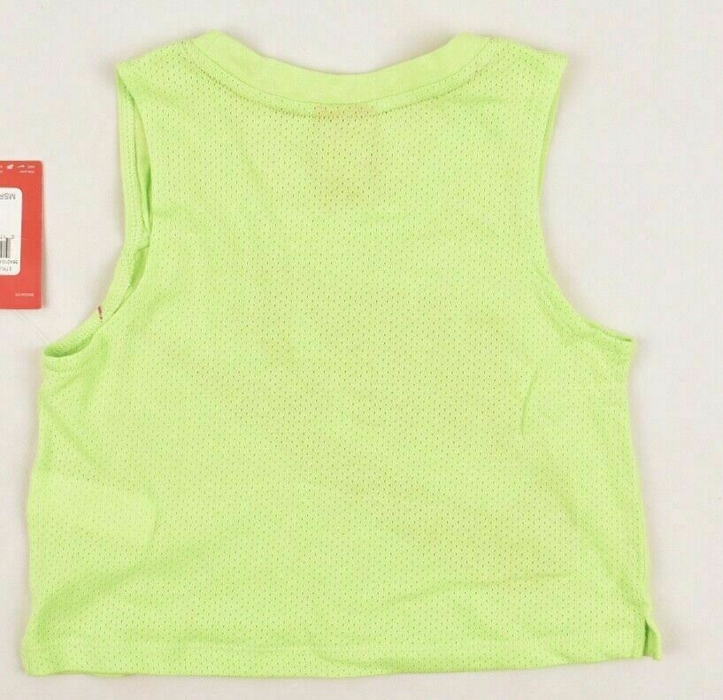 NIKE Girls' Kids' Activewear Cropped Top, Key Lime, size 6 years