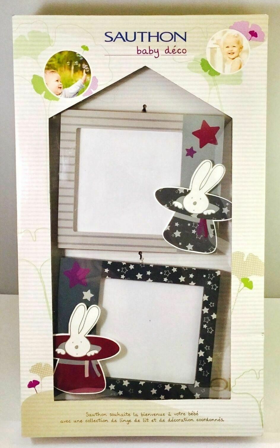 Sauthon Baby Deco - Set of 2 Picture Frames Bunnies