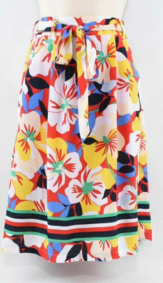TOMMY HILFIGER Women's Floral Crepe Skirt, Multicoloured, size XXS (2XS)