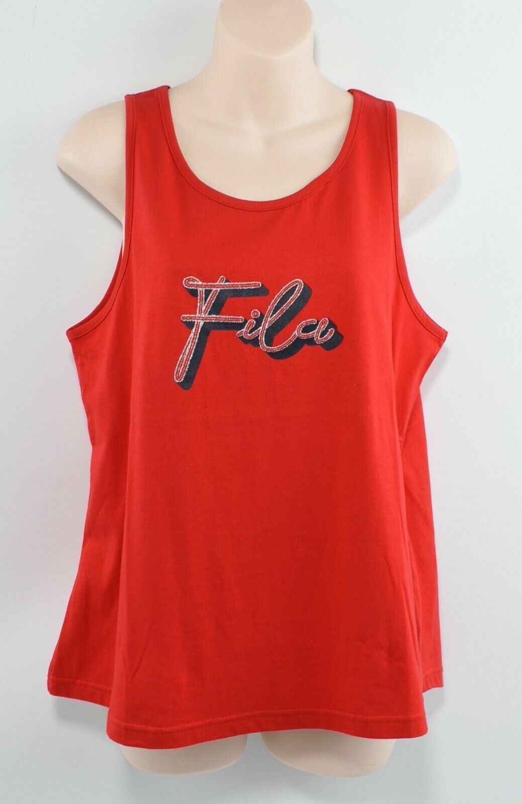 FILA Women's Sleeveless Tank Top, Chinese Red, size M