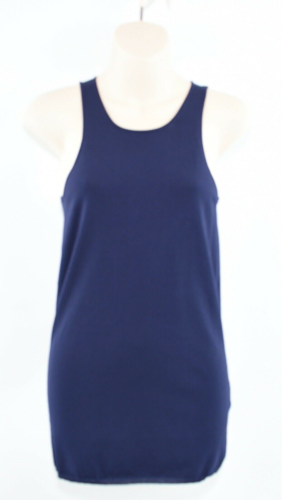 SANDRO Women's Stretch Longline Vest Top, Navy Blue, size UK 12