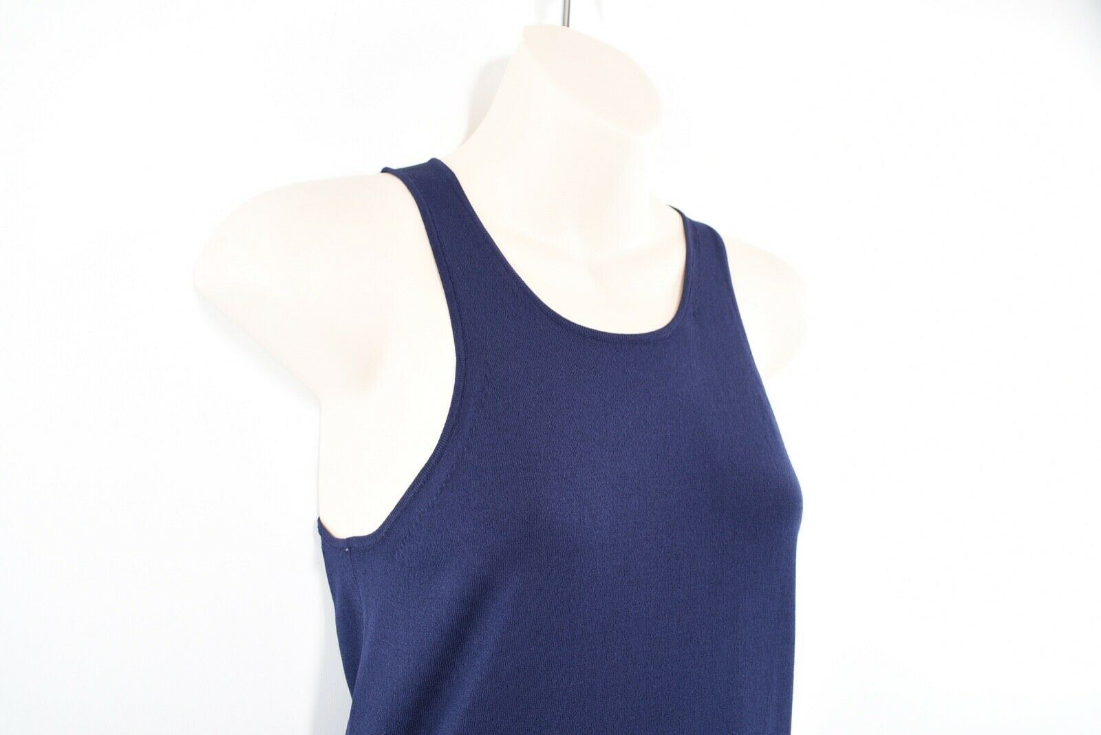 SANDRO Women's Stretch Longline Vest Top, Navy Blue, size UK 12