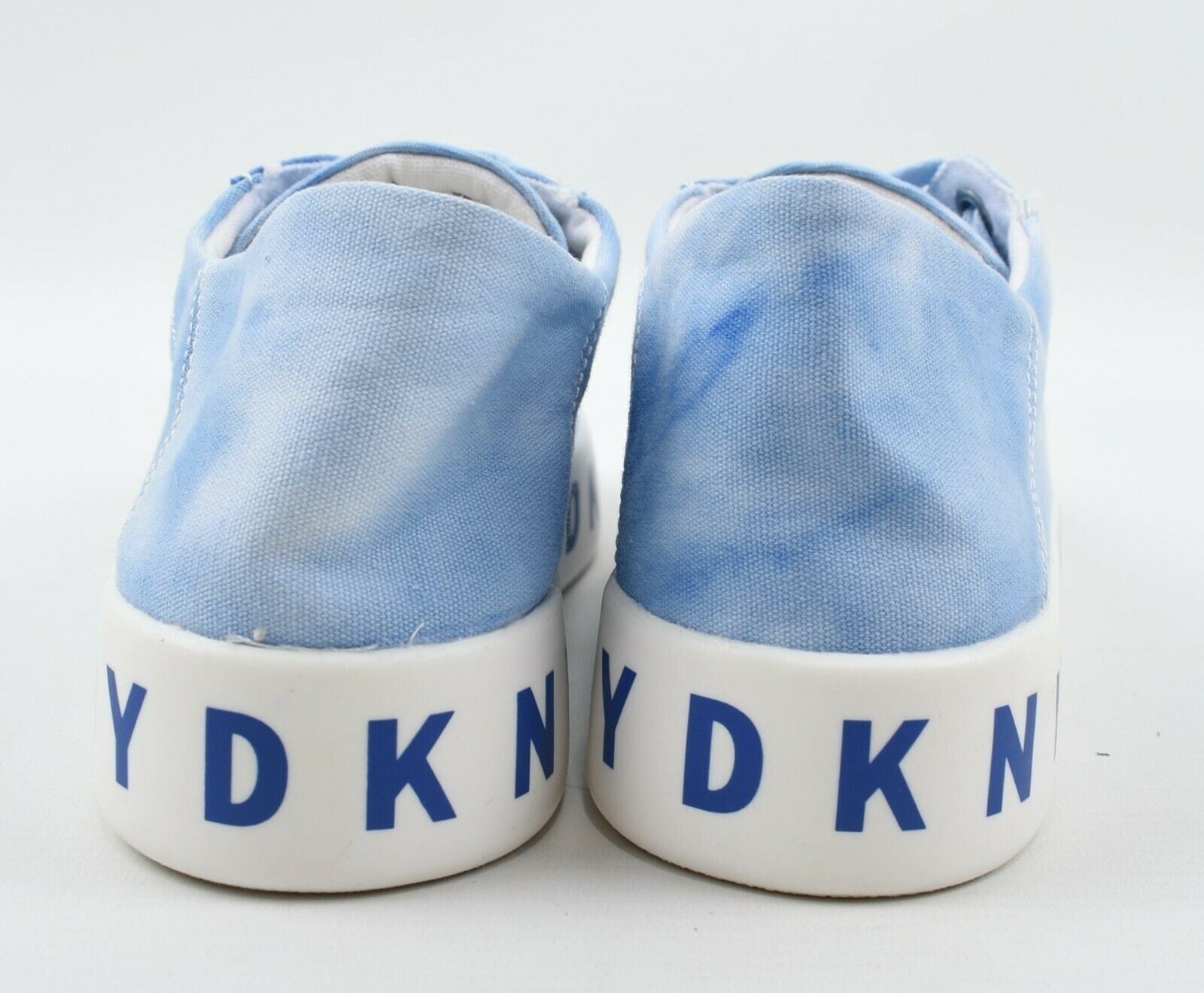 DKNY Women's Platform Canvas Sneakers, Light Blue Tie Dye, size UK 4.5 / EU 37.5