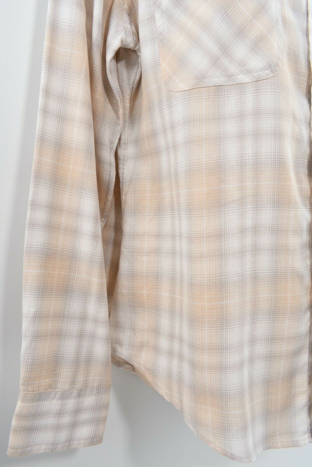 POLO RALPH LAUREN Women's Beige/Grey Checked Cotton Shirt, size L (UK 14)