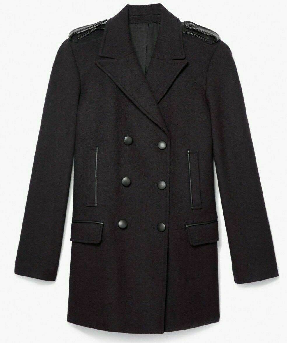 THE KOOPLES Women's Wool & Cashmere Coat, Black, size FR 42 / UK 14