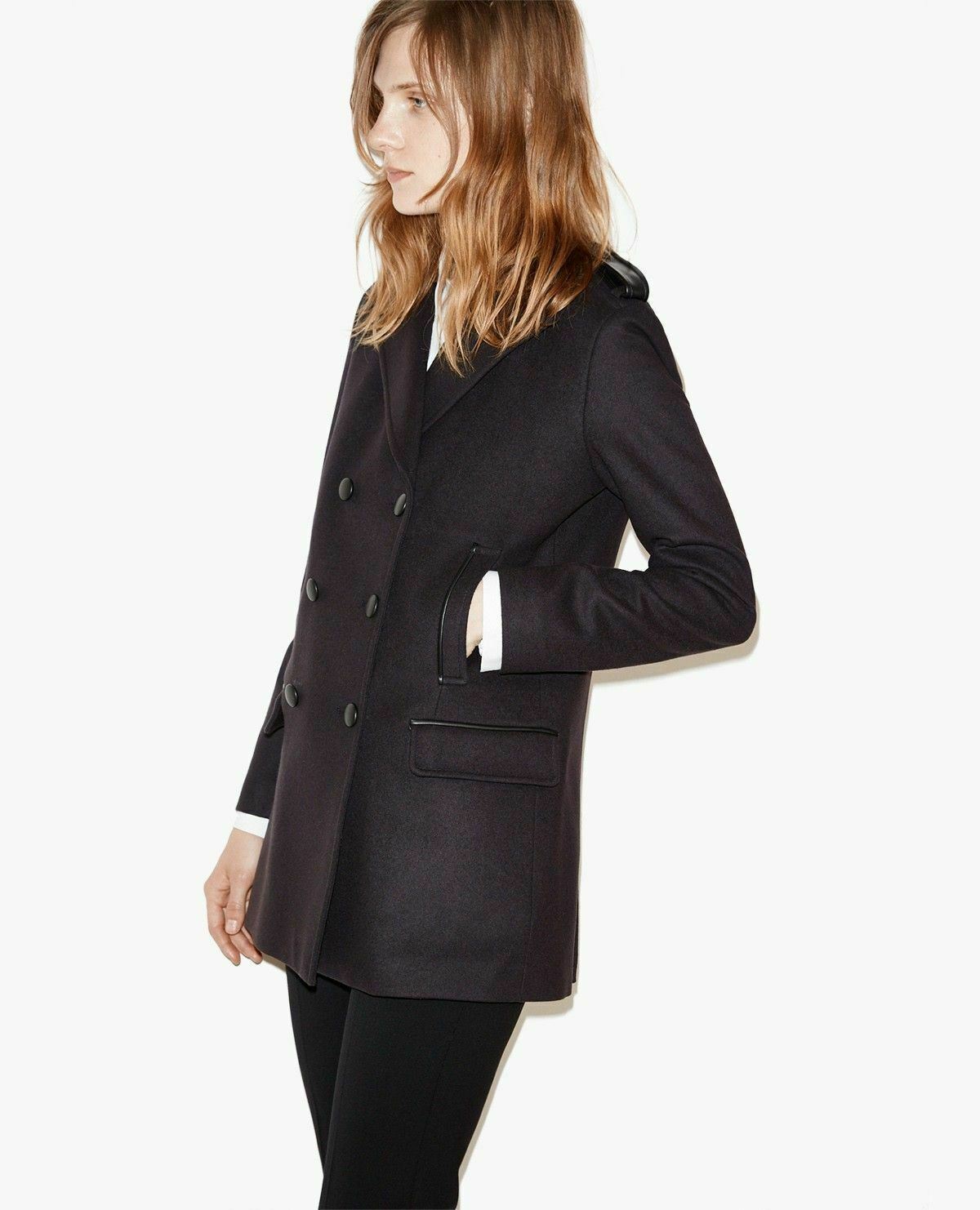 THE KOOPLES Women's Wool & Cashmere Coat, Black, size FR 42 / UK 14