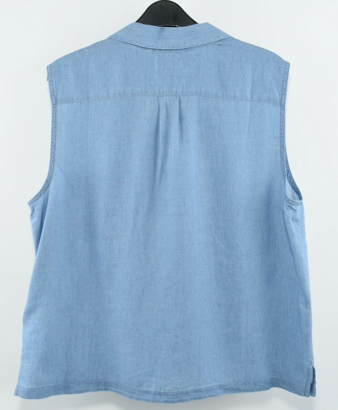 LEVI'S Women's Lightweight Sleeveless Shirt Top, Blue, size L