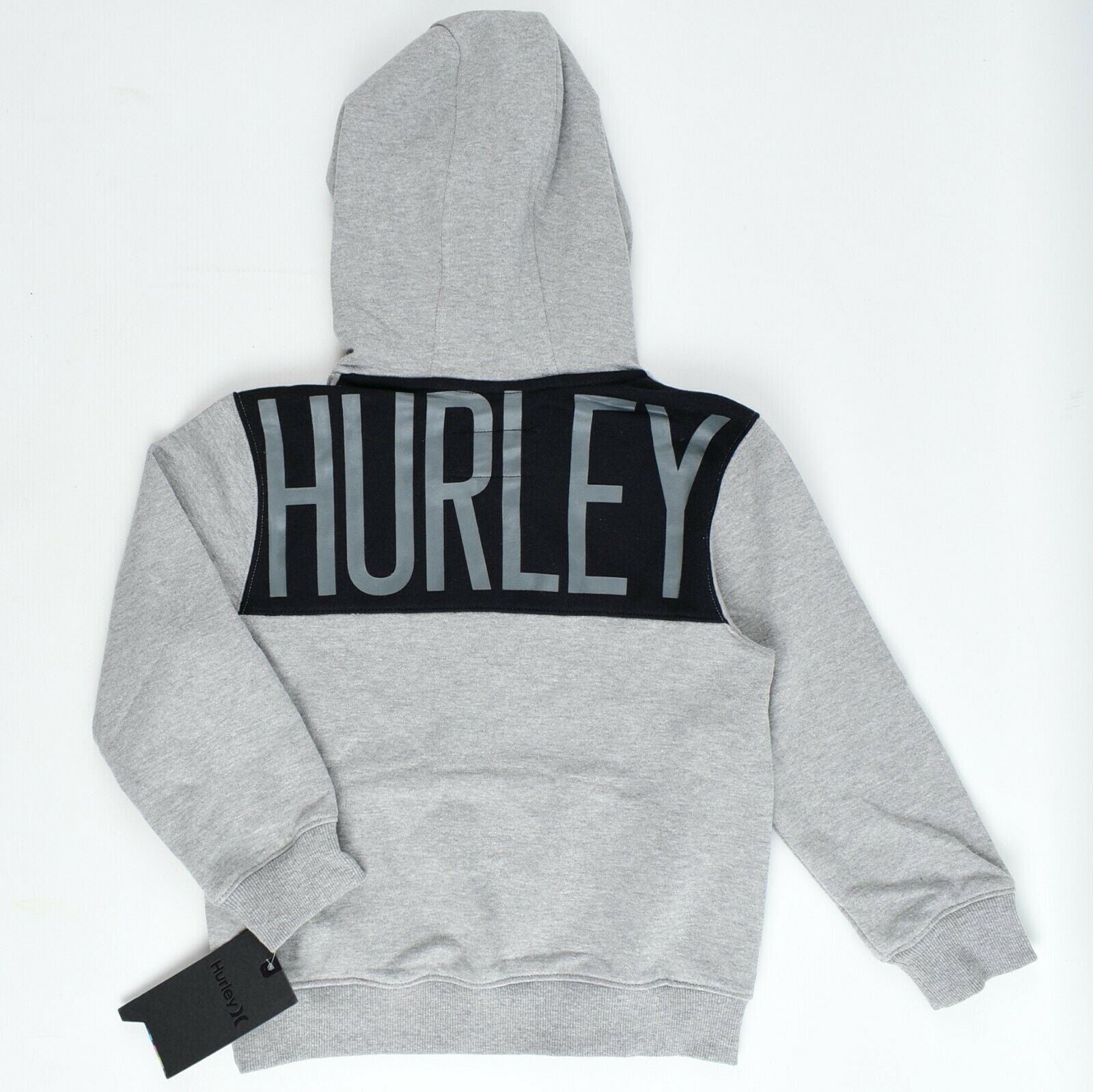 HURLEY Boys' Kids' Hooded Sweatshirt, Hoodie, Grey, size 6 years
