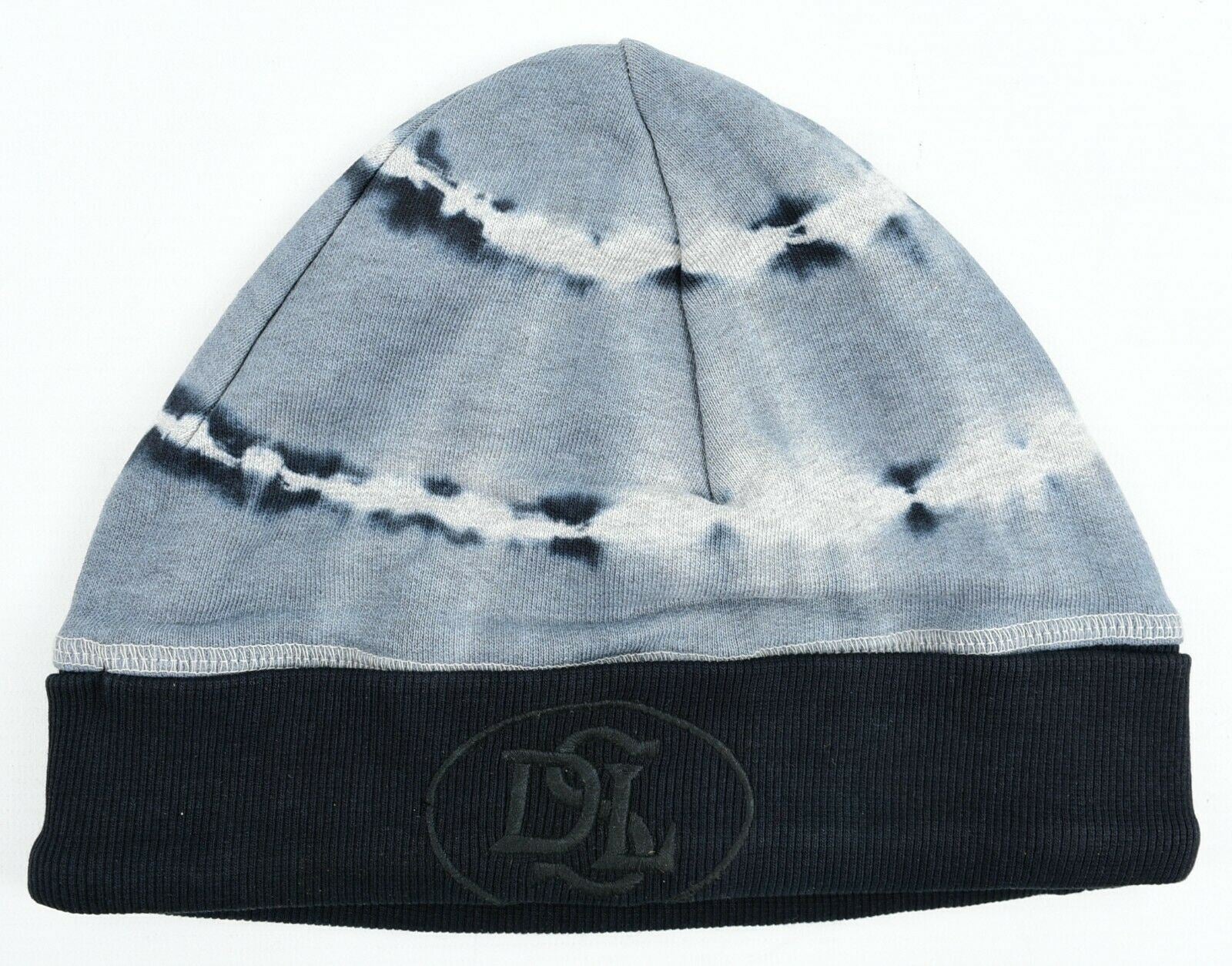 DIESEL Men's Beanie Hat, Grey Tie Dye Design, 100% Cotton, One Size