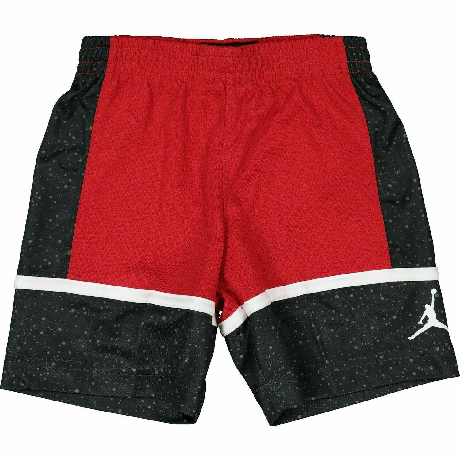 NIKE AIR JORDAN Boys' Basketball Shorts, Colour-block, Red/Black, size 4 Years