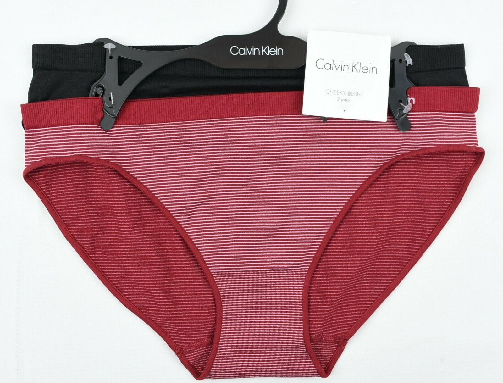CALVIN KLEIN Women's CHEEKY BIKINI 2-pack Bikini Briefs, Knickers, size M