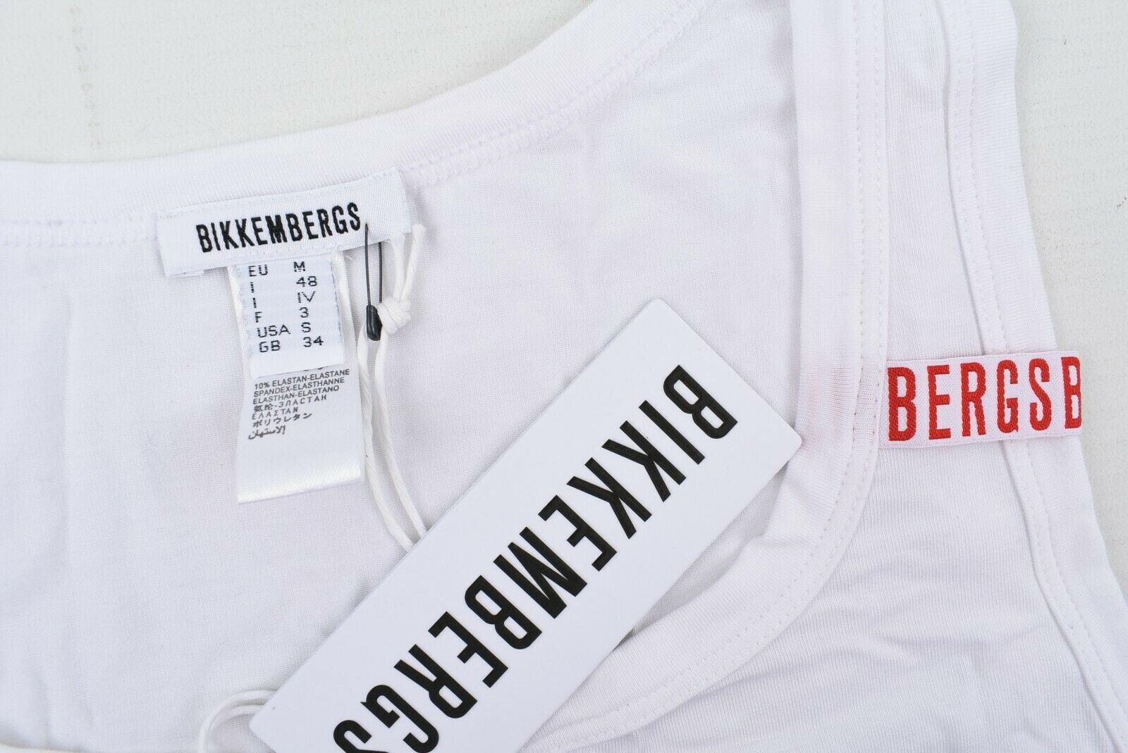 BIKKEMBERGS Underwear: Men's Micromodal Tank Top, White, size M