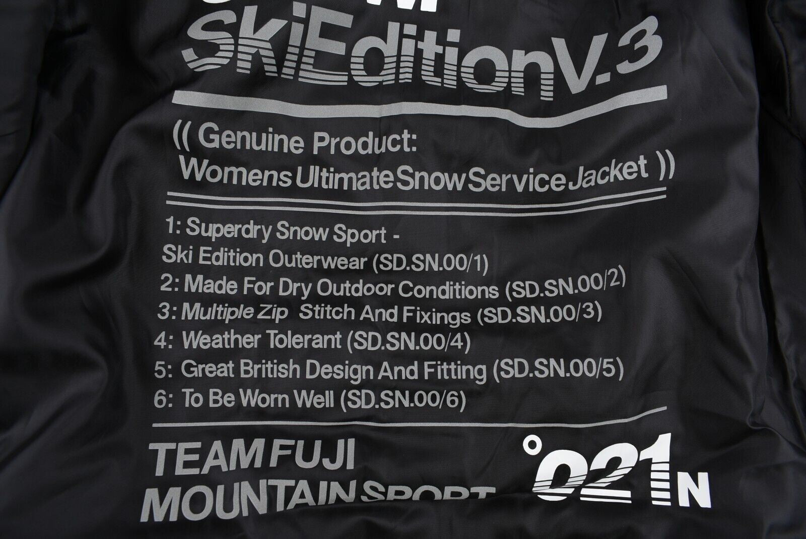 SUPERDRY Women's ULTIMATE SNOW SERVICE Ski Jacket, Cliff Face/Black, M/ UK12