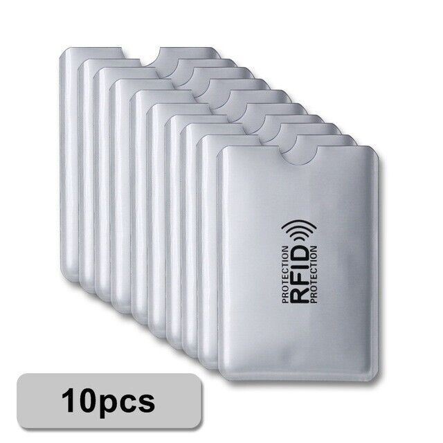 10x RFID Blocking Card Sleeve Anti Theft Card Holder UK Seller Fast Delivery