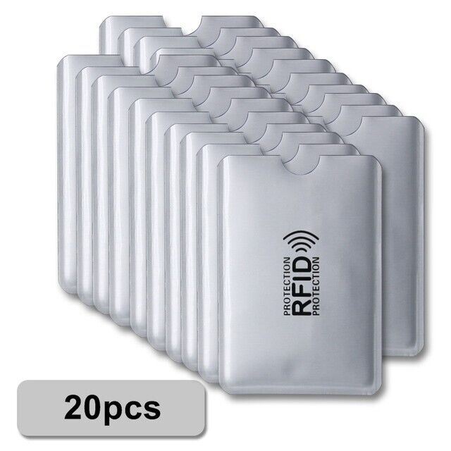 20x RFID Blocking Card Sleeve Anti Theft Card Holder UK Seller Fast Delivery