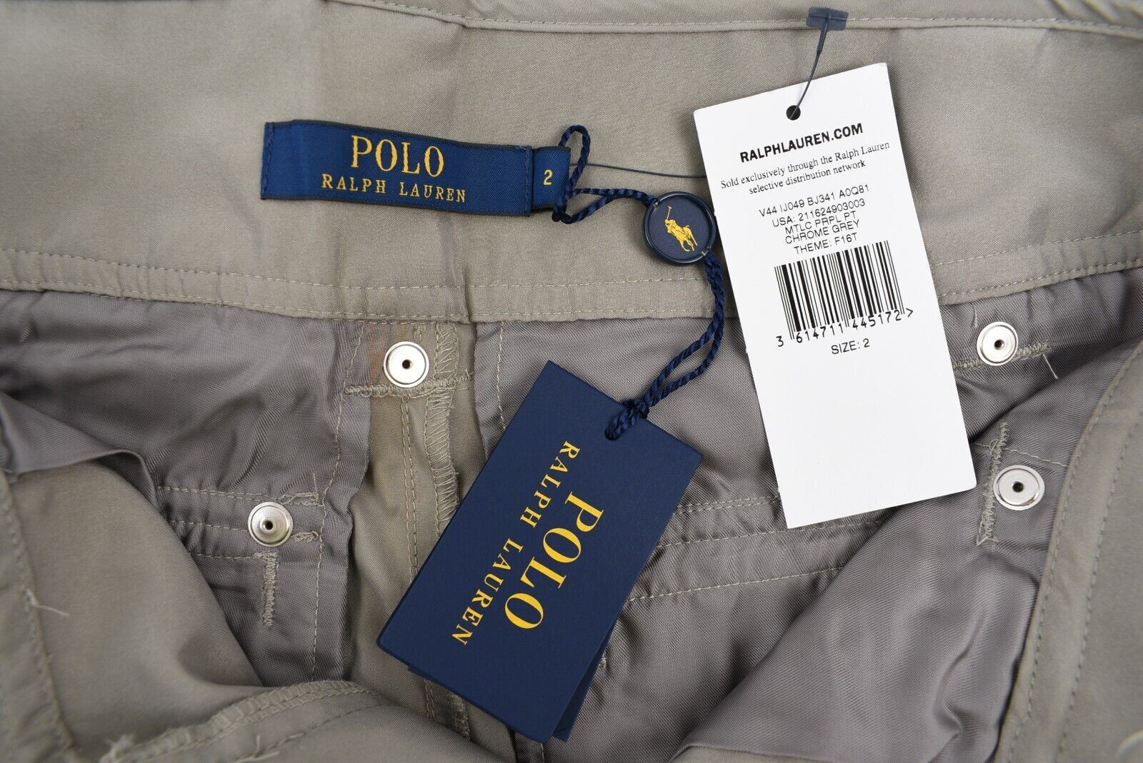 POLO RALPH LAUREN Women's Cargo Style Trousers/Pants, Light Grey, size UK 6