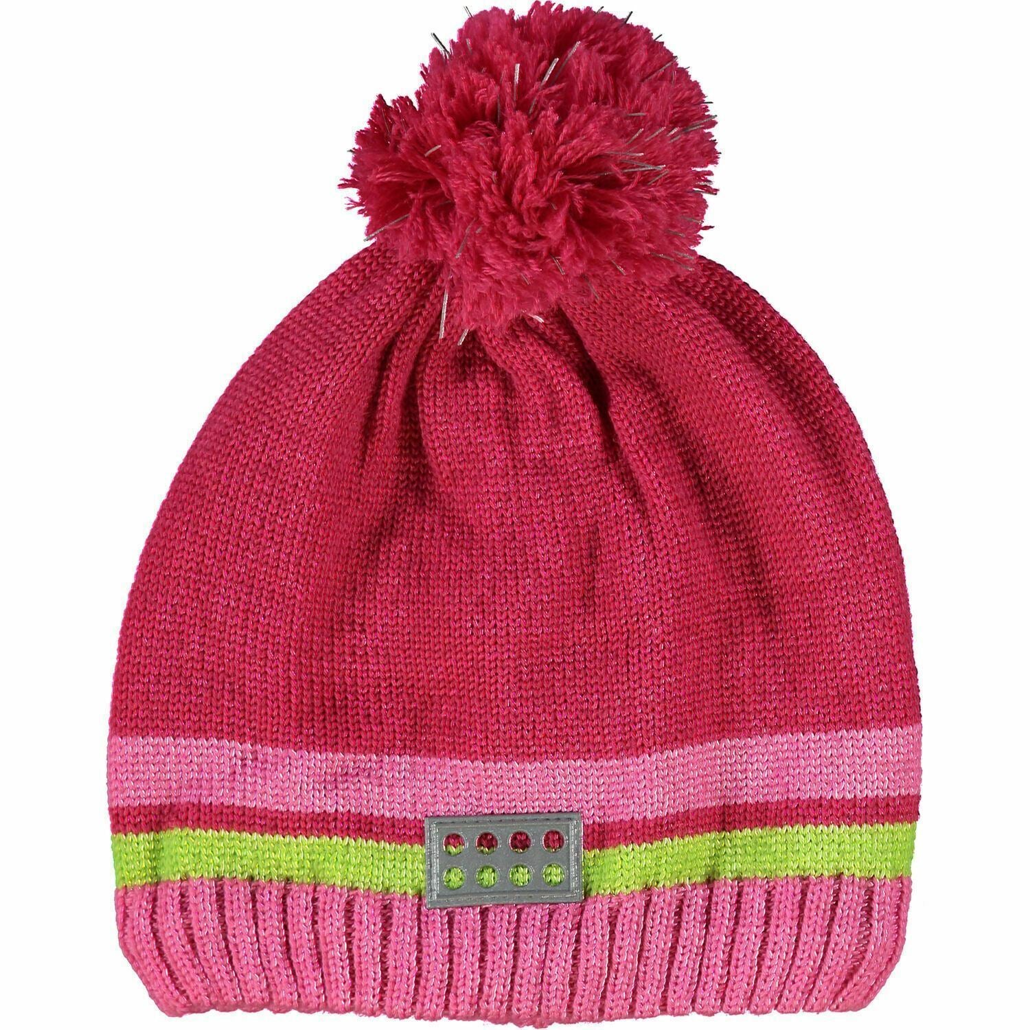 LEGOWEAR Baby Girls' Pink Wool Blend Beanie Hat, size 1 year to 1.5 years