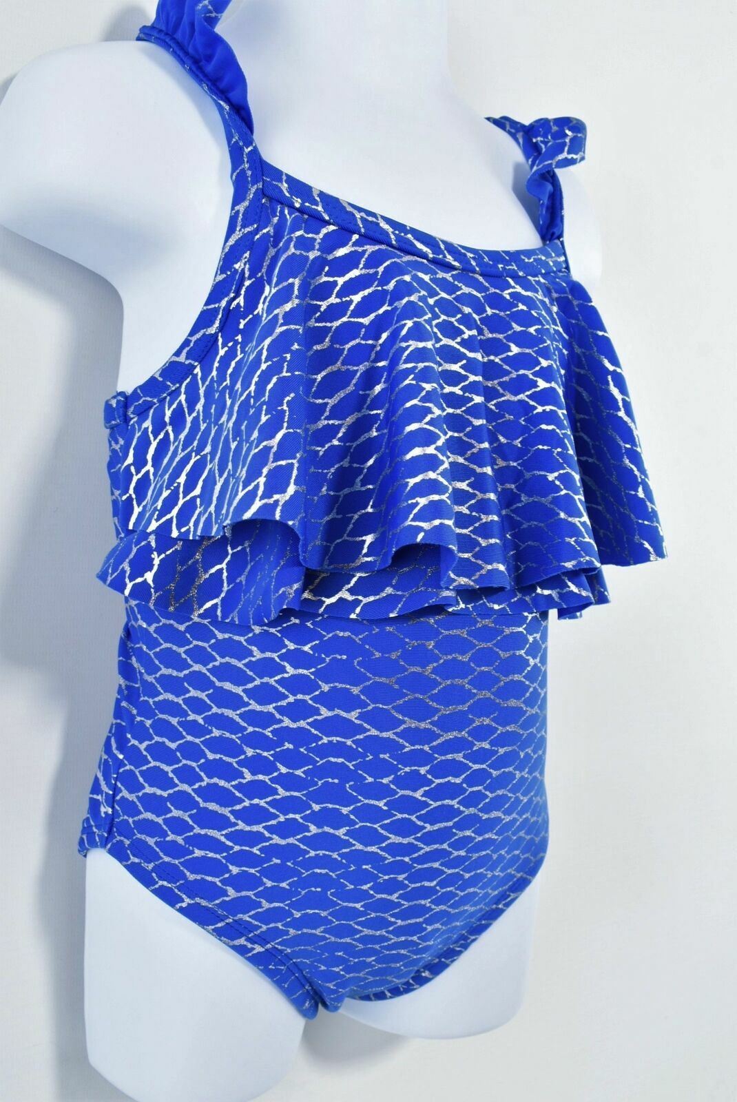 BODY GLOVE Girl's Blue Scaled Pattern One Piece Swimsuit- Age 2 years