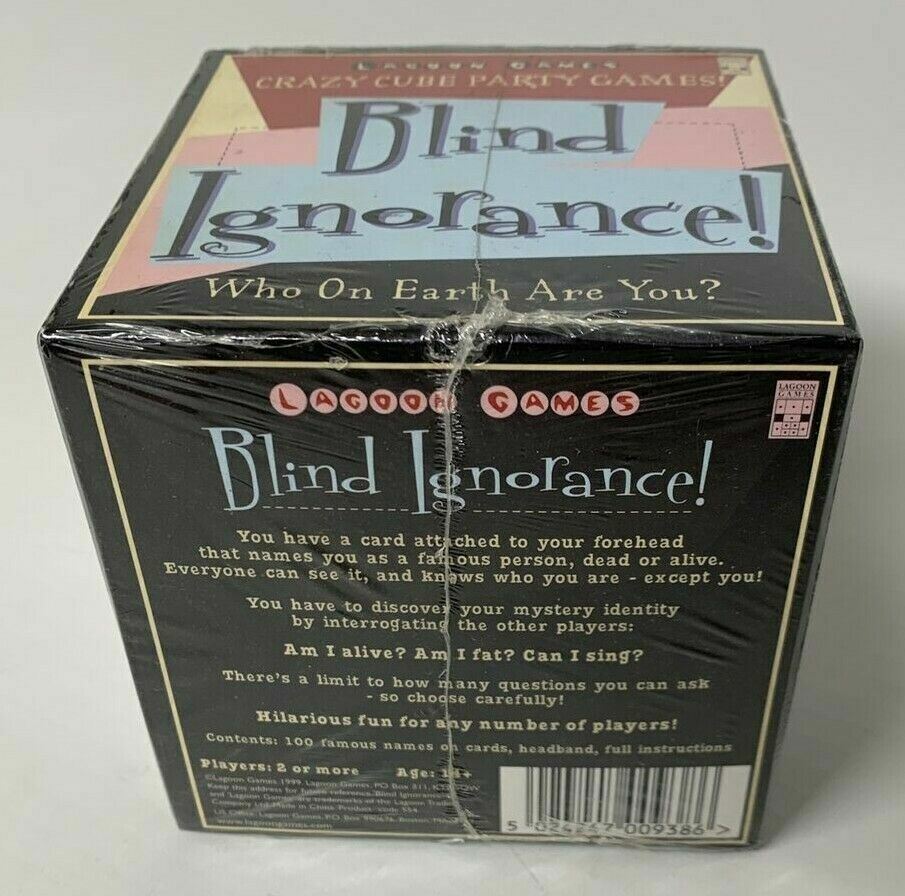 BLIND IGNORANCE Mystery CRAZY CUBE PARTY GAME Sealed-Age 14+ 1999