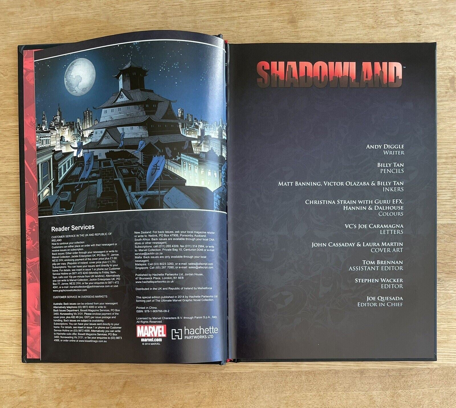 Shadowland No 65 Marvel Graphic Novel Hardback  Like New Condition