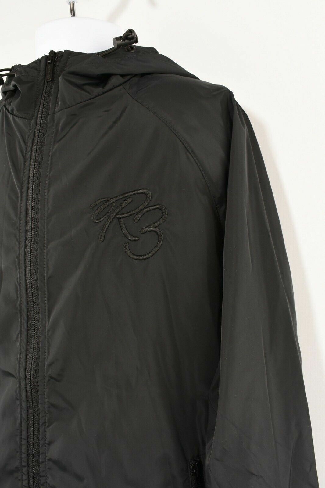 RIPSTOP Boys' Hooded Windbreaker Jacket, Black, size 9 years to 10 years