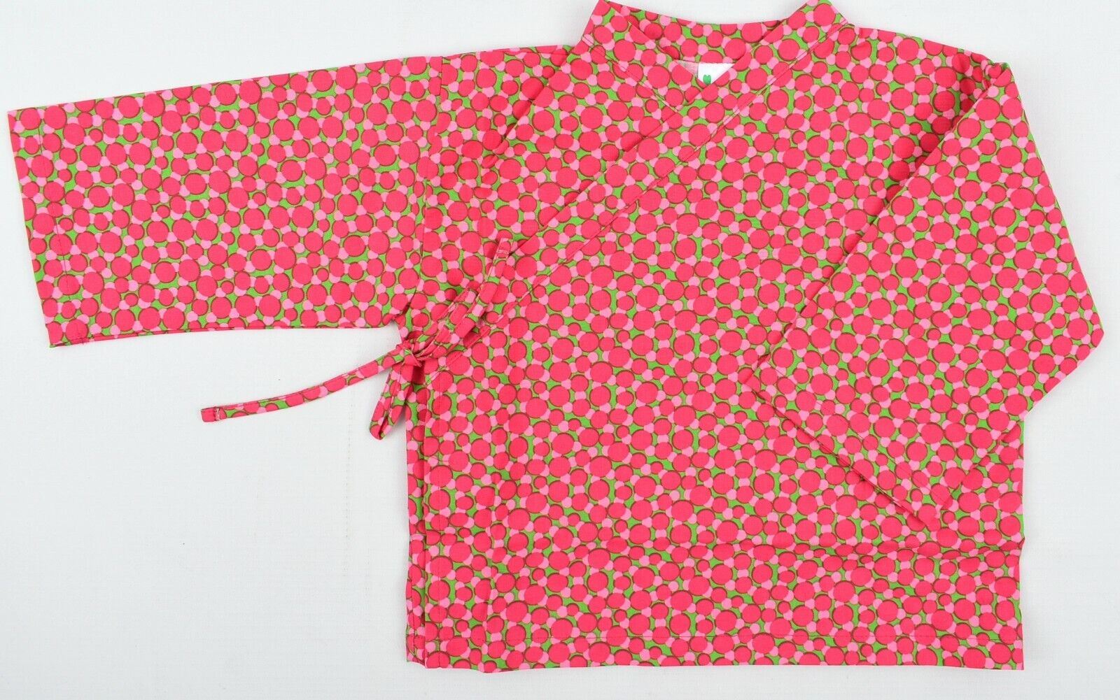 GREEN RABBIT Baby Girls' Wrap Around Shirt, Pink, MADE IN UK, size 12-18 Months