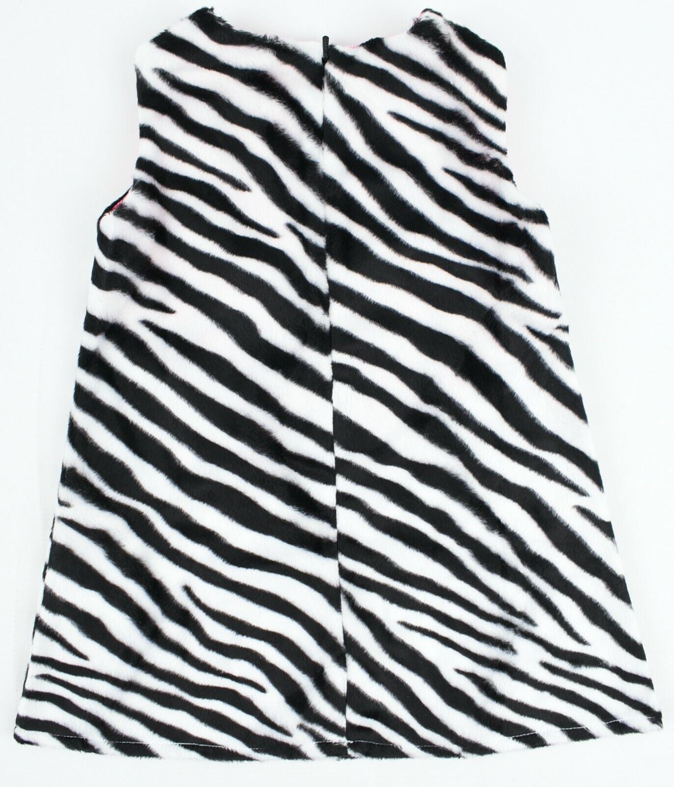 GREEN RABBIT Baby Girls' Zebra Print Shift Dress, MADE IN UK, size 18-24 Months