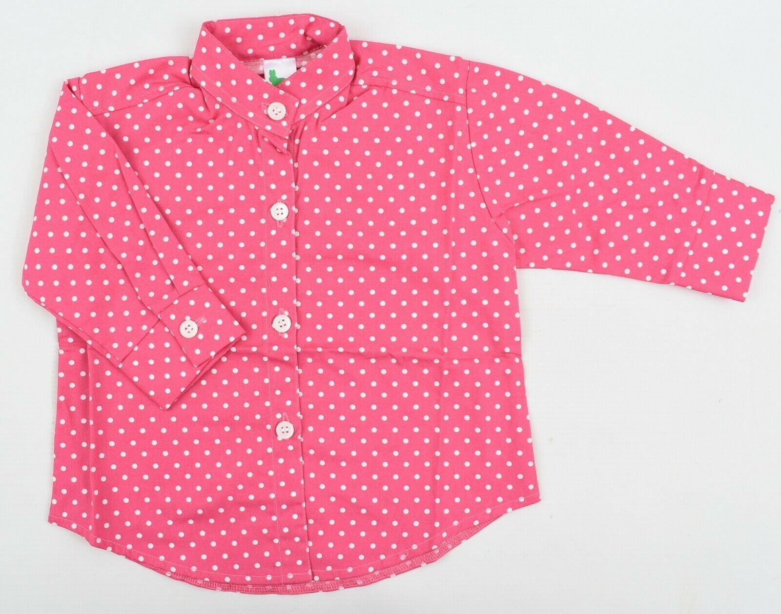 GREEN RABBIT Baby Girls' Polka Dot Shirt, Pink, MADE IN UK, size 0-6 Months