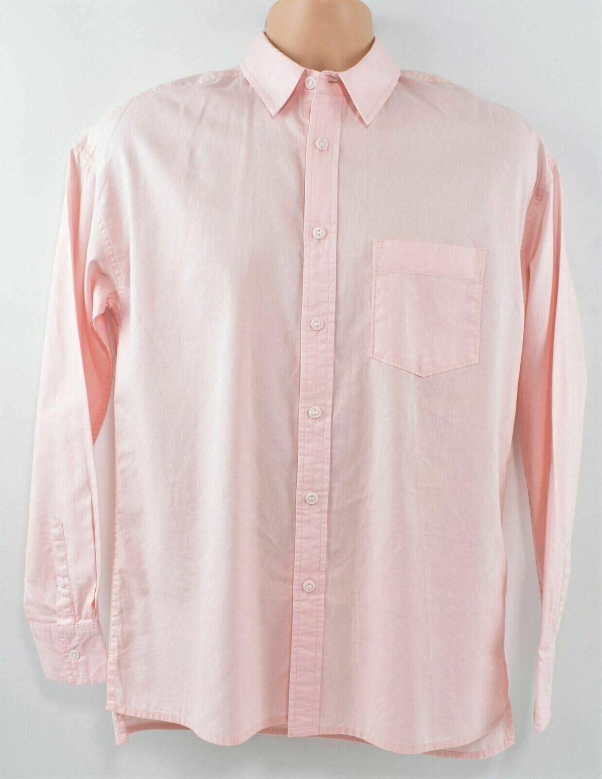 TOPMAN Men's Long Sleeved Casual Shirt, Pastel Pink, size S