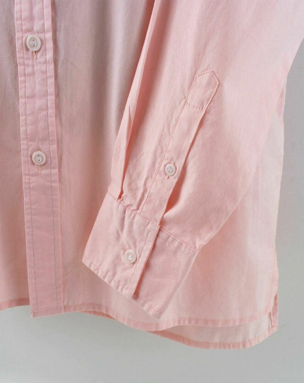 TOPMAN Men's Long Sleeved Casual Shirt, Pastel Pink, size S