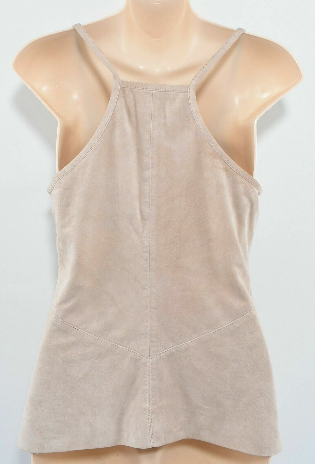 CALVIN KLEIN JEANS Women's 100% Goat Suede Top, Beige, size XS