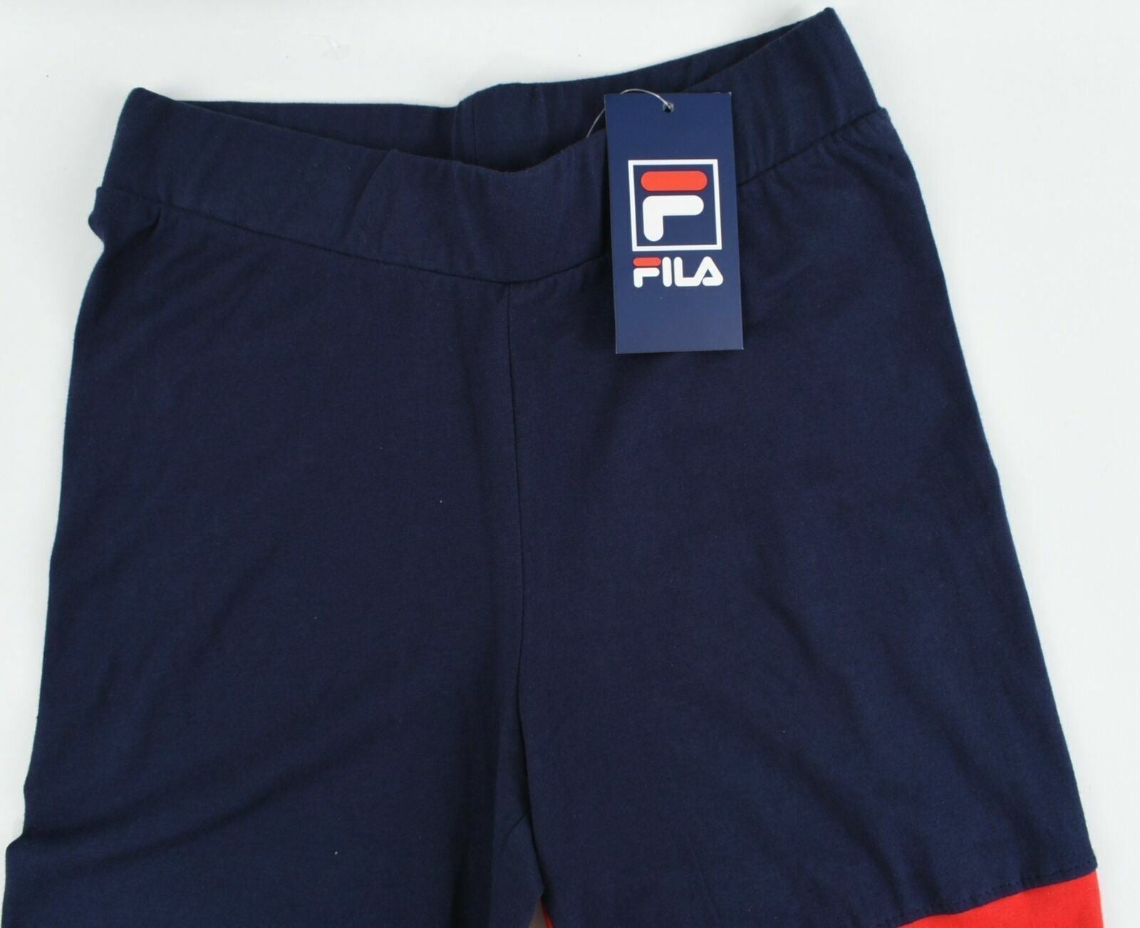 FILA Girl's Peacoat Blue / Chinese Red Capri Leggings- Size XS