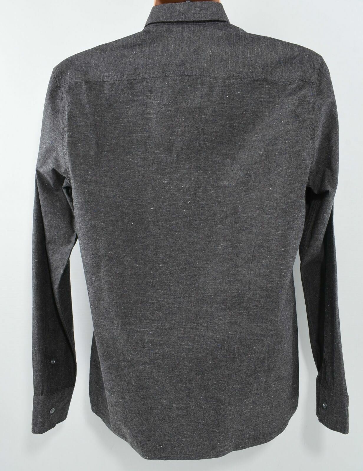 WRK MATERIALS Men's Grey Cotton Long Sleeved Shirt Size M