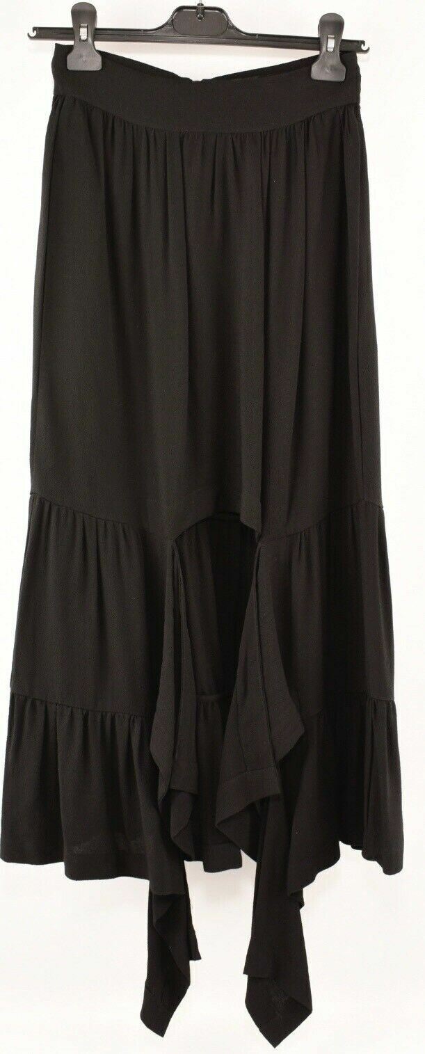 KITX Women's Black Maxi Skirt, Irregular Hem, size UK 6 / IT 38