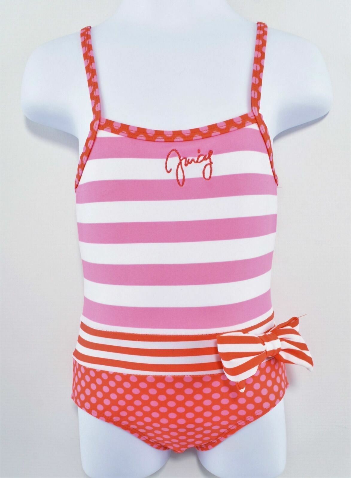 JUICY COUTURE Baby Girls Pink/Striped Swimsuit- Age 12 months to 18 months