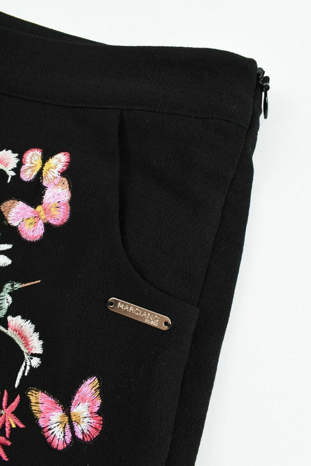 MARCIANO LOS ANGELES Girls' Black Embroidered Shorts, size 12 years