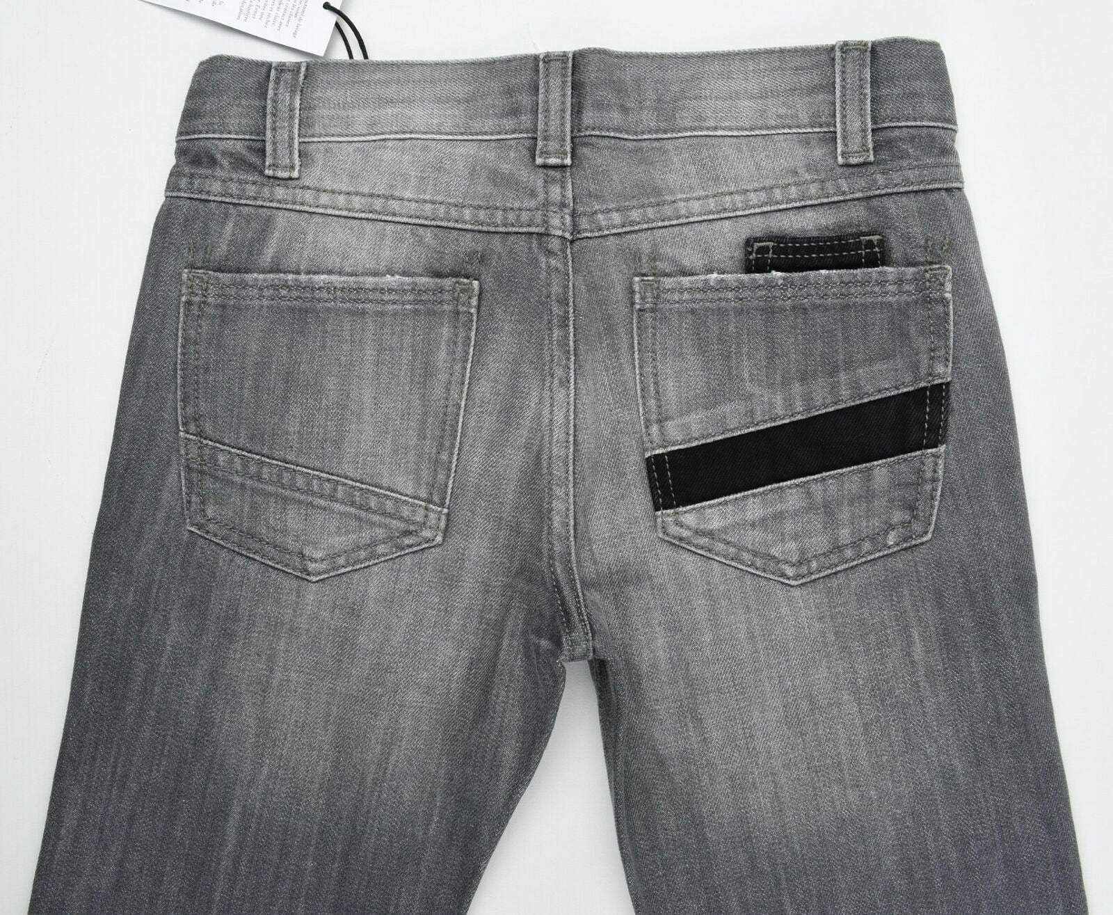 GUESS Girl's Curved Leg Distressed look Grey Denim Jeans- Age 8 Years