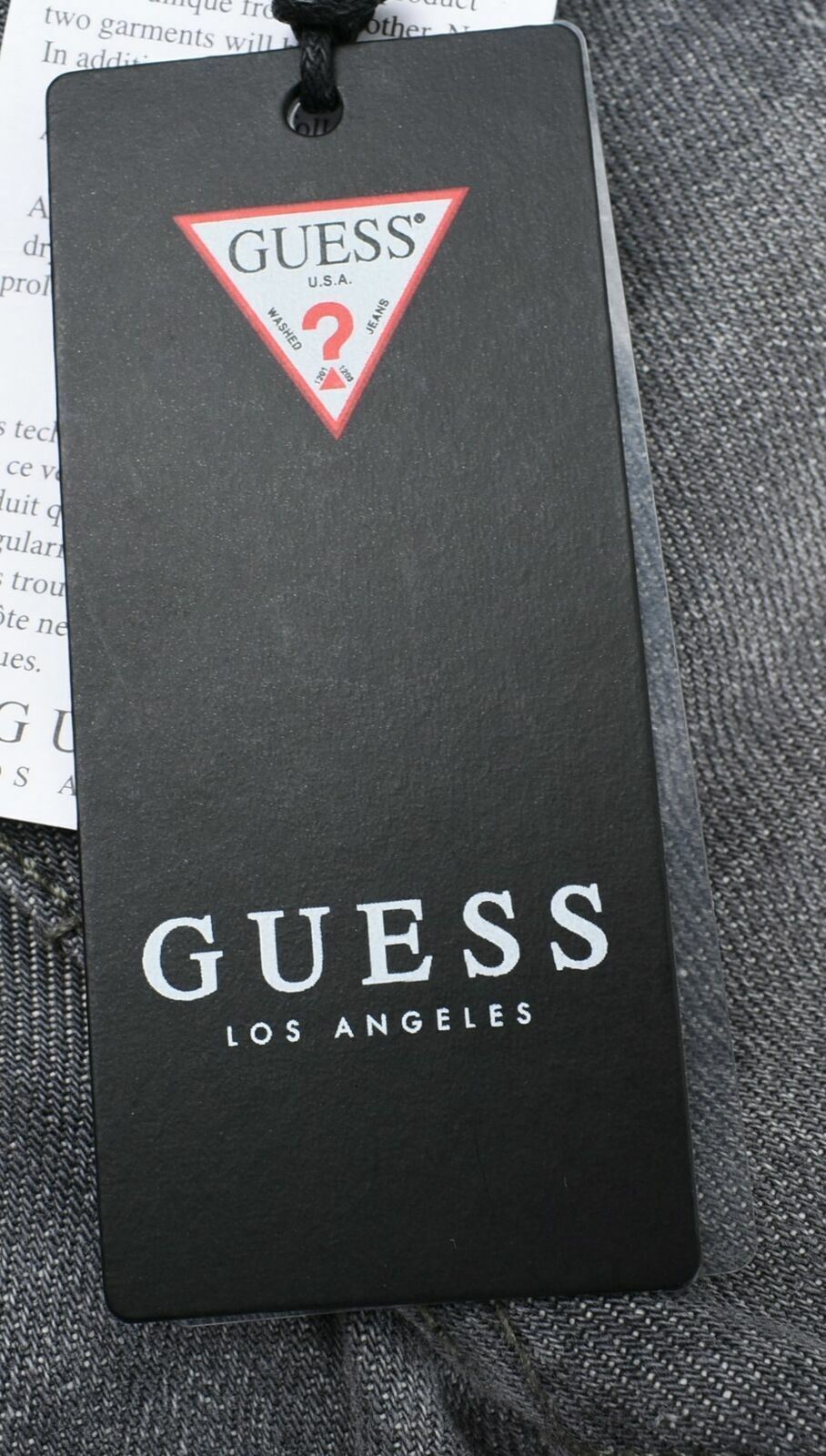 GUESS Girl's Curved Leg Distressed look Grey Denim Jeans- Age 8 Years