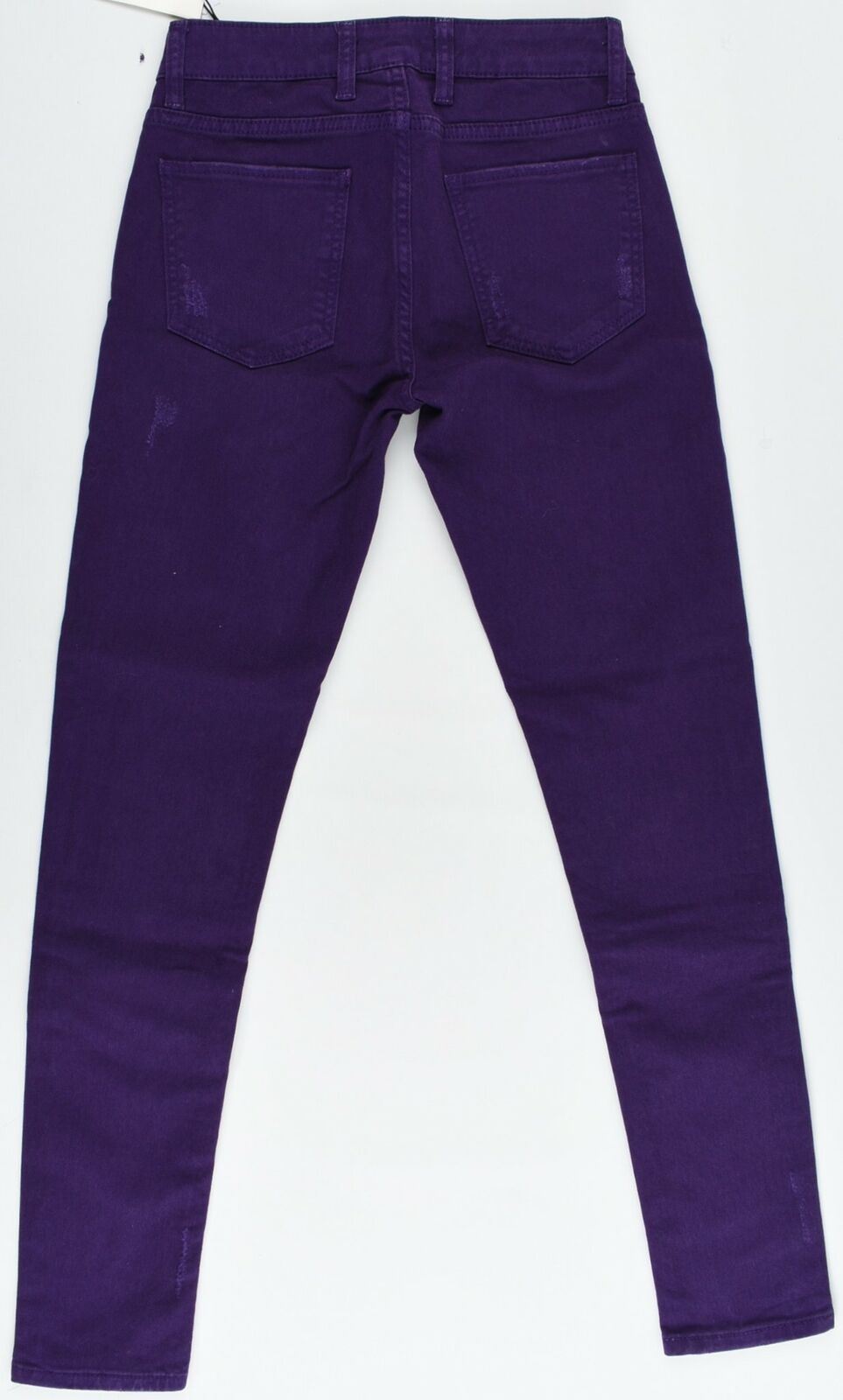 SANDRO PARIS Women's Skinny Fit Distressed Purple Denim Jeans- EU 34 (UK 6)