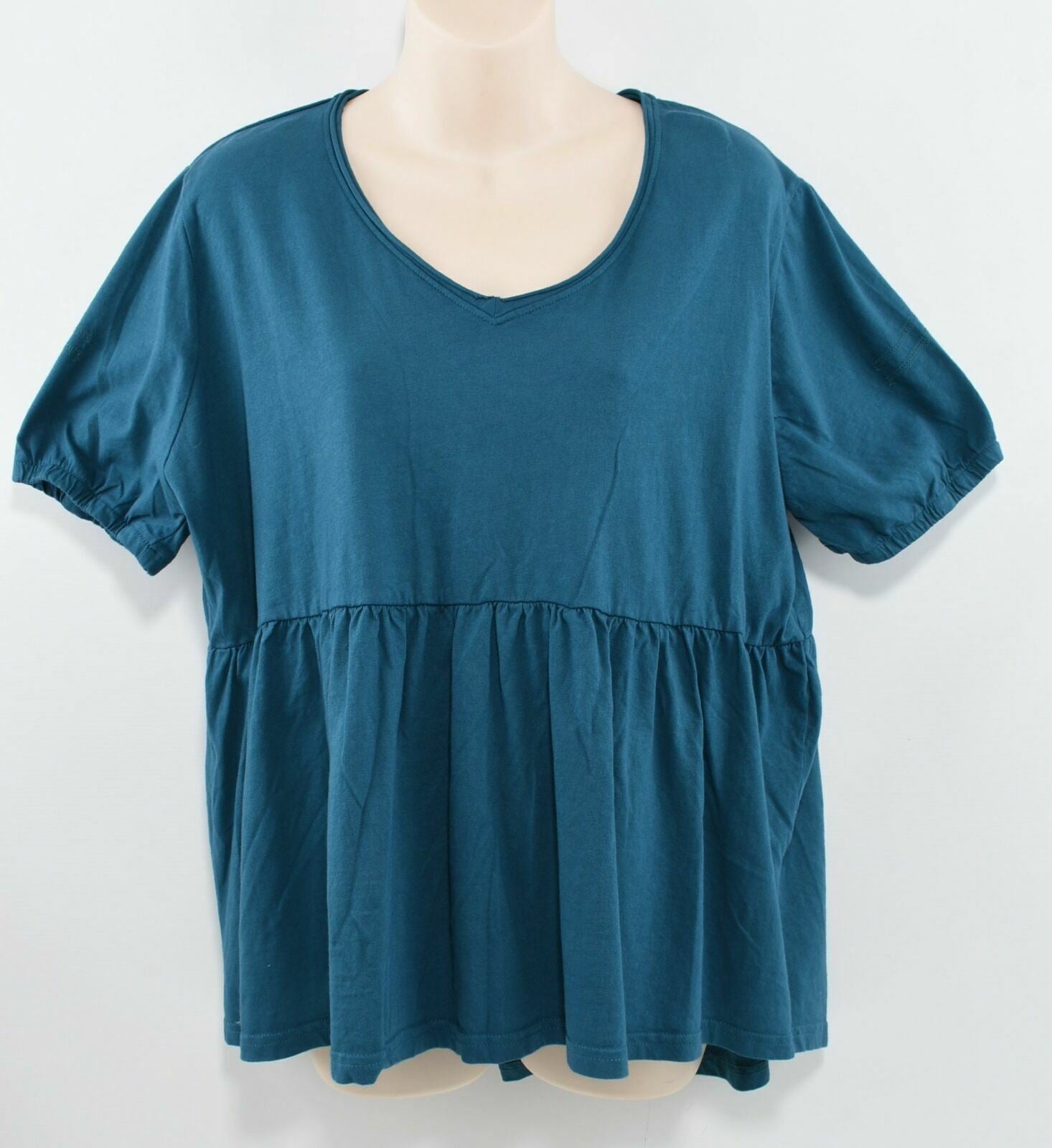 SALTROCK Women's 'Telsen' Blue V-Neck Tunic Style T-Shirt- Size UK 8